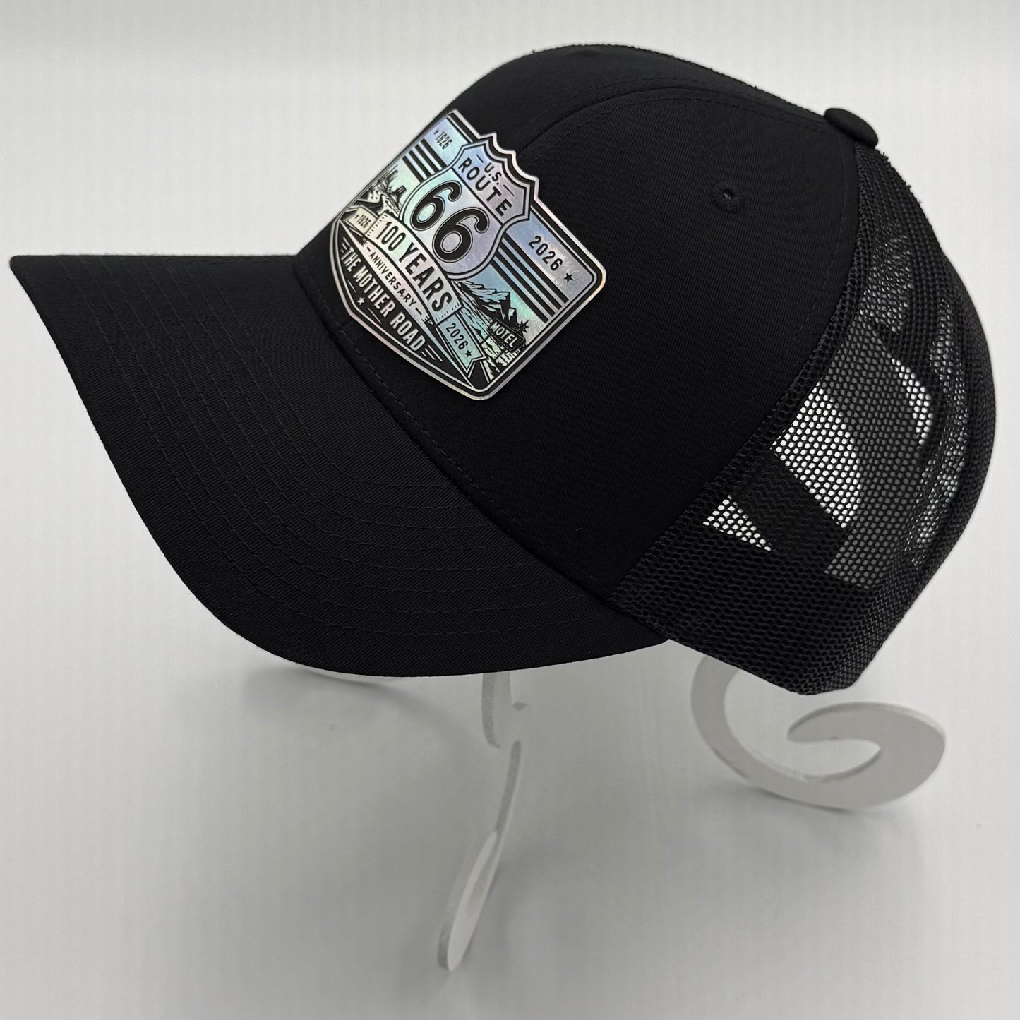 Route 66 100 Years Anniversary Holographic Patch Trucker Hat