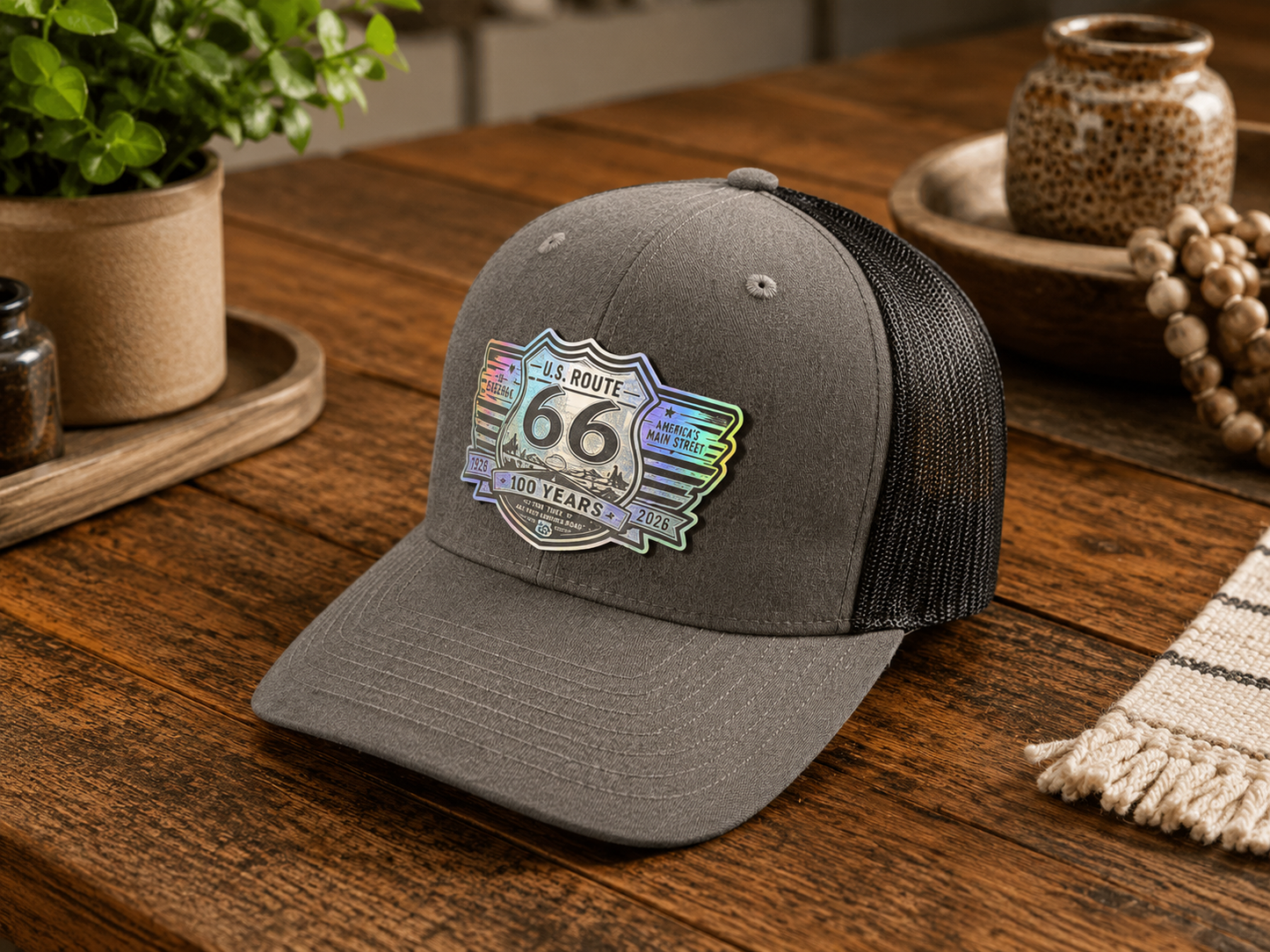 Route 66 Centennial Holographic Patch Hat