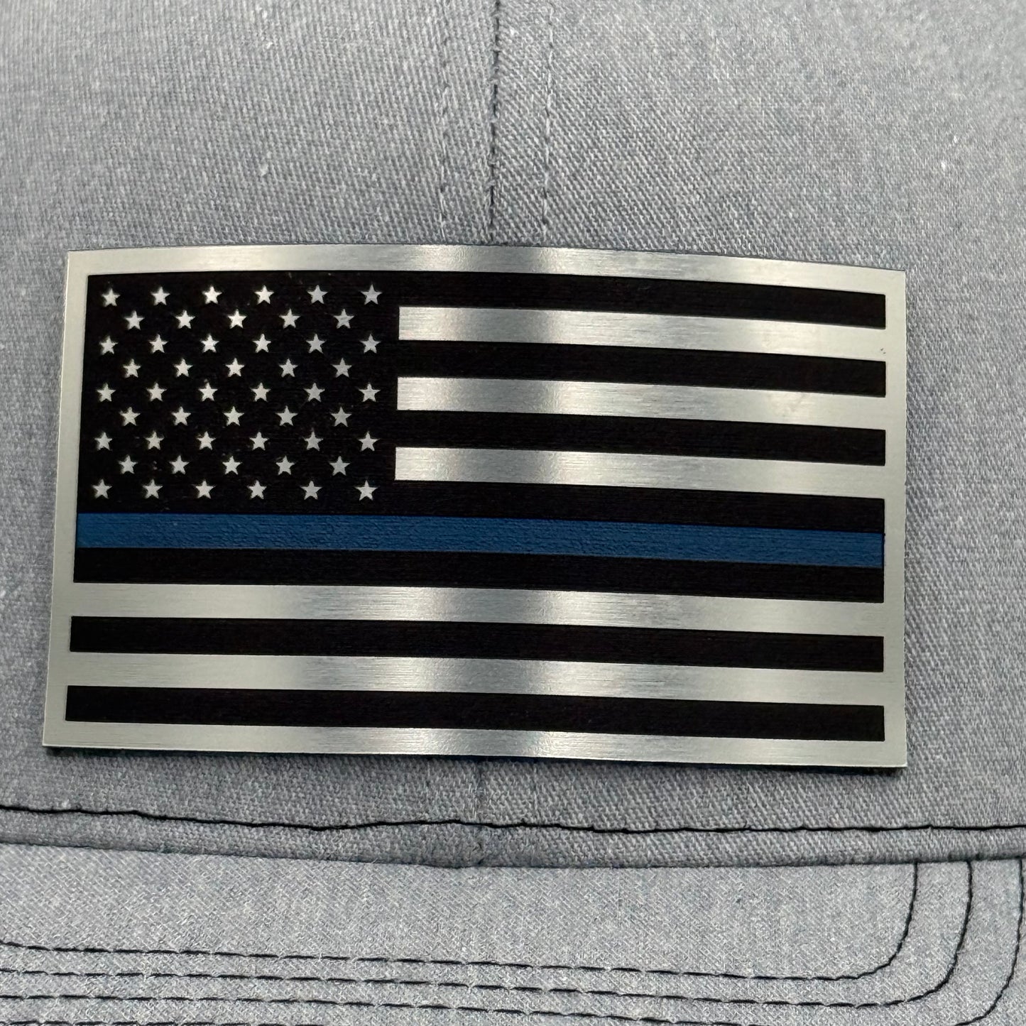 Thin Blue Line American Flag Hat – Richardson Trucker Style