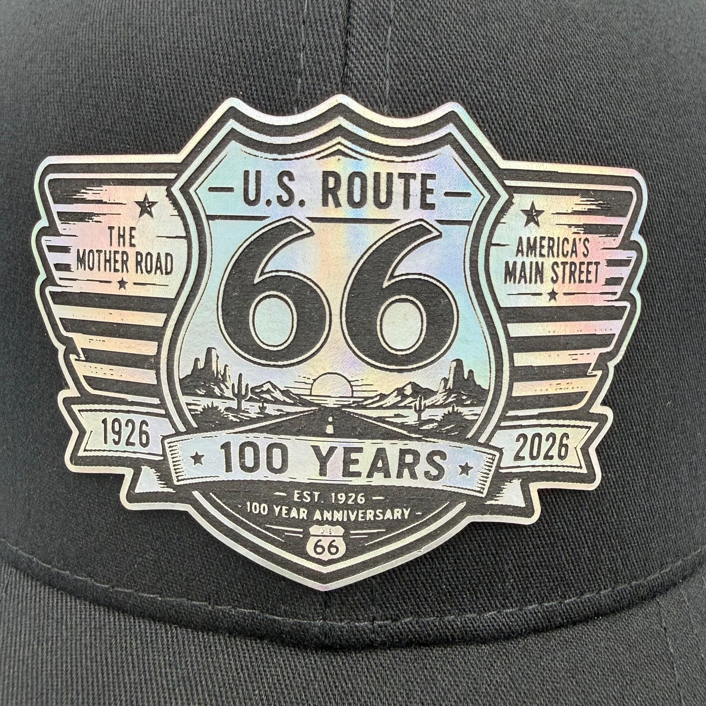 Route 66 Centennial Holographic Patch Hat