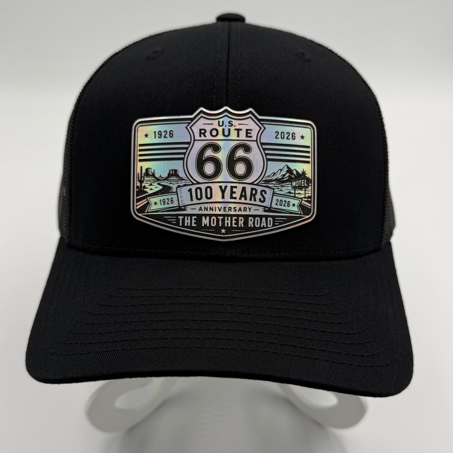 Route 66 100 Years Anniversary Holographic Patch Trucker Hat